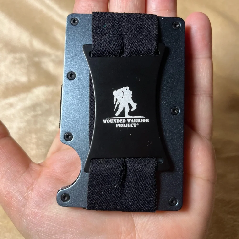 Wounded Warrior Metal Credit Card Holder Magsafe Wallet, RFID